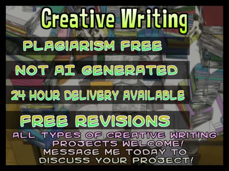 Cover image for I will do creative writing, content writing, articles, and othe…