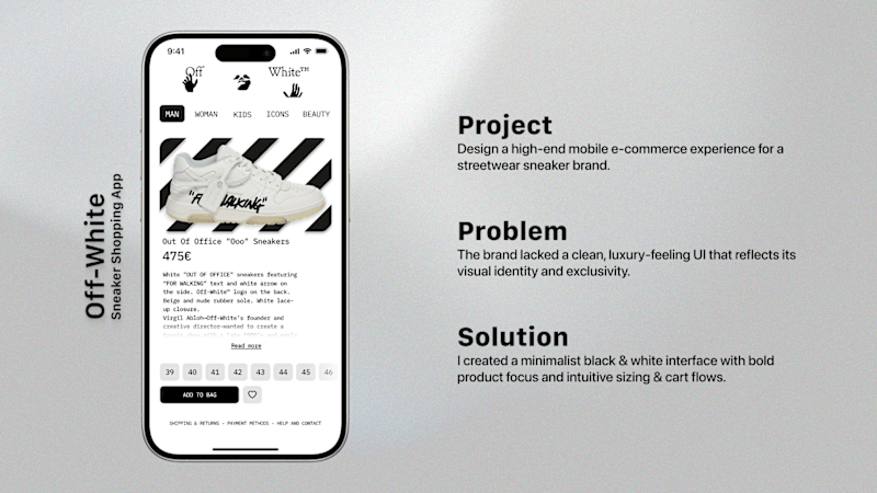 Cover image for Off-White™ Sneaker Shopping App Design