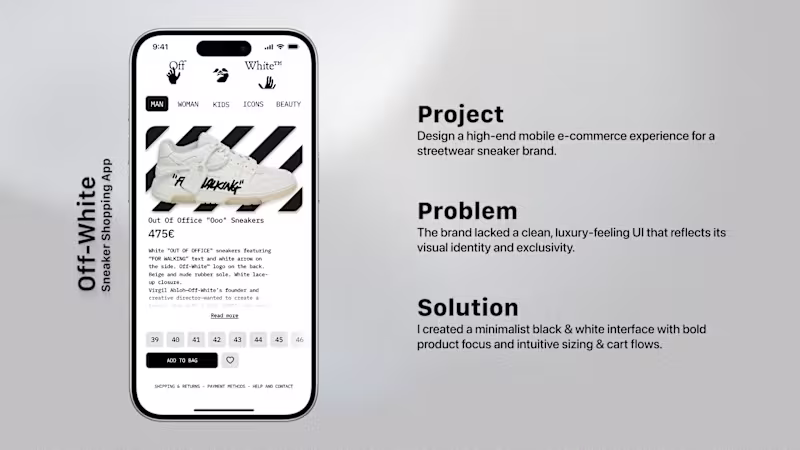 Cover image for Off-White™ Sneaker Shopping App Design
