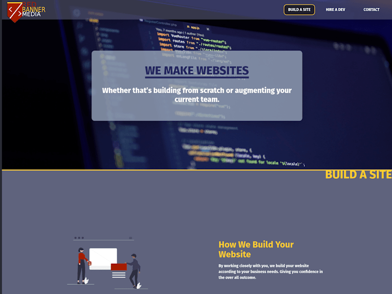 Cover image for Red Banner Media Website | Front & Back End developed & deployed