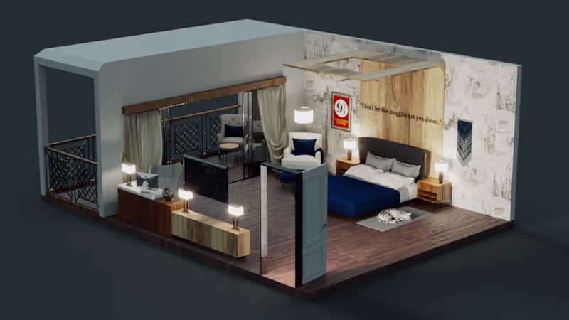 Cover image for The Isometric Bedroom 3D model