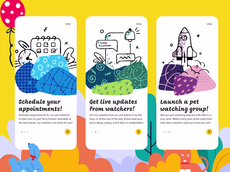 Cover image for PetWatchr - Onboarding Screens