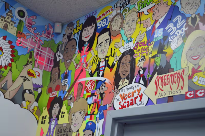 Cover image for Toronto Celebrities fills mural at Keele Street Monte Carlo Lau…