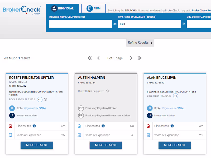 Cover image for Title: BrokerCheck Advisor Scraping & Compliance Analysis Ro...