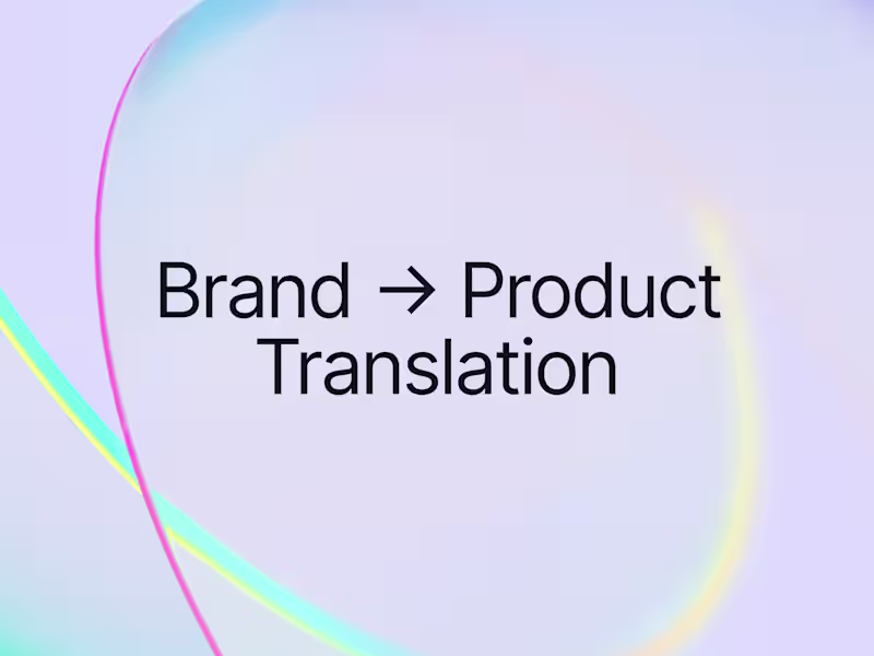 Cover image for Brand → Product Translation