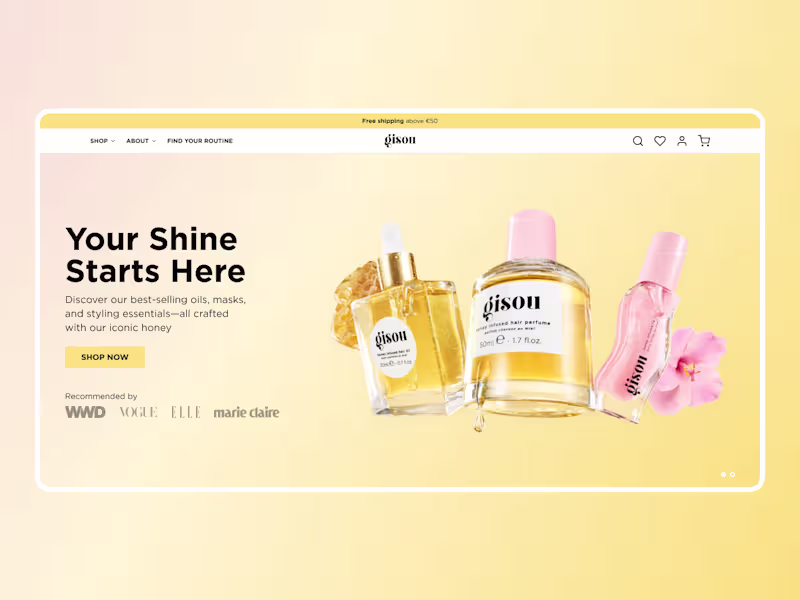 Cover image for Gisou Website Redesign | Figma