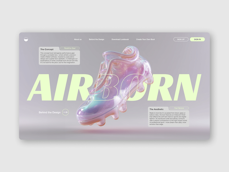Cover image for AIRBORN – Futuristic Concept Slide