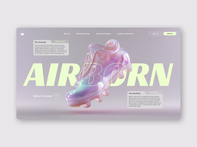 Cover image for AIRBORN – Futuristic Concept Slide