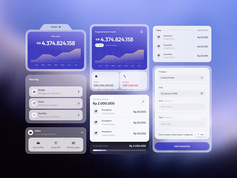 Cover image for a personal finance app built