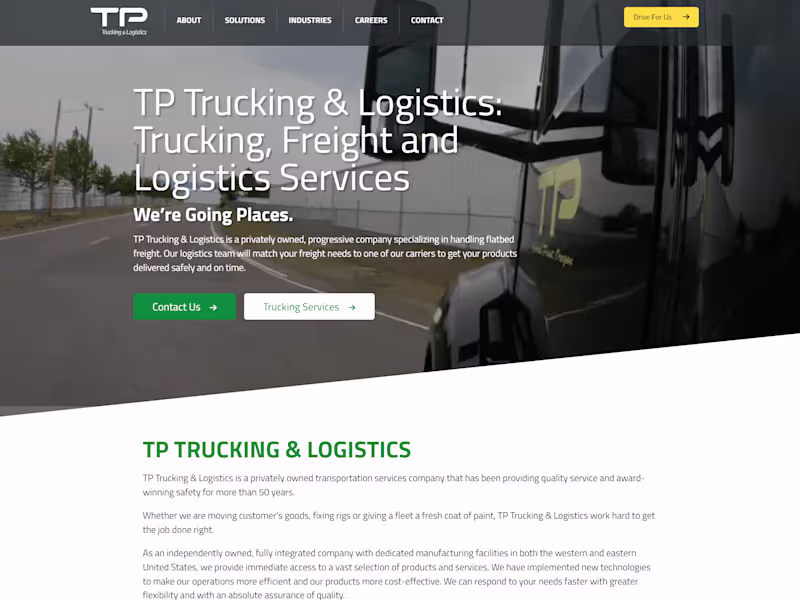 Cover image for Trucking Website