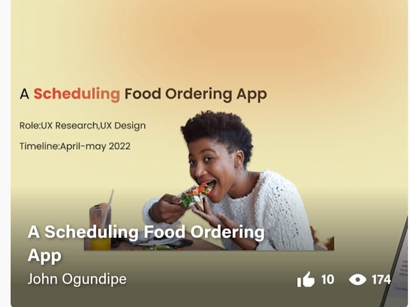 Cover image for Food scheduling ordering app
