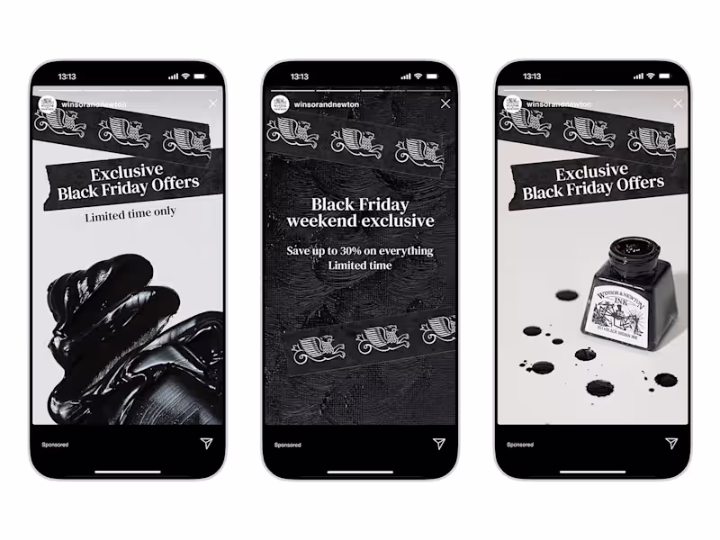 Cover image for Black Friday Performance Marketing Ads for Winsor & Newton