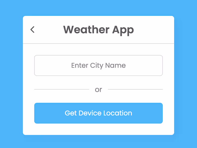 Cover image for Weather Finder