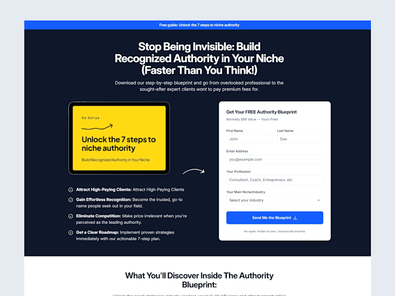 Cover image for Lead Generation Landing Page Design