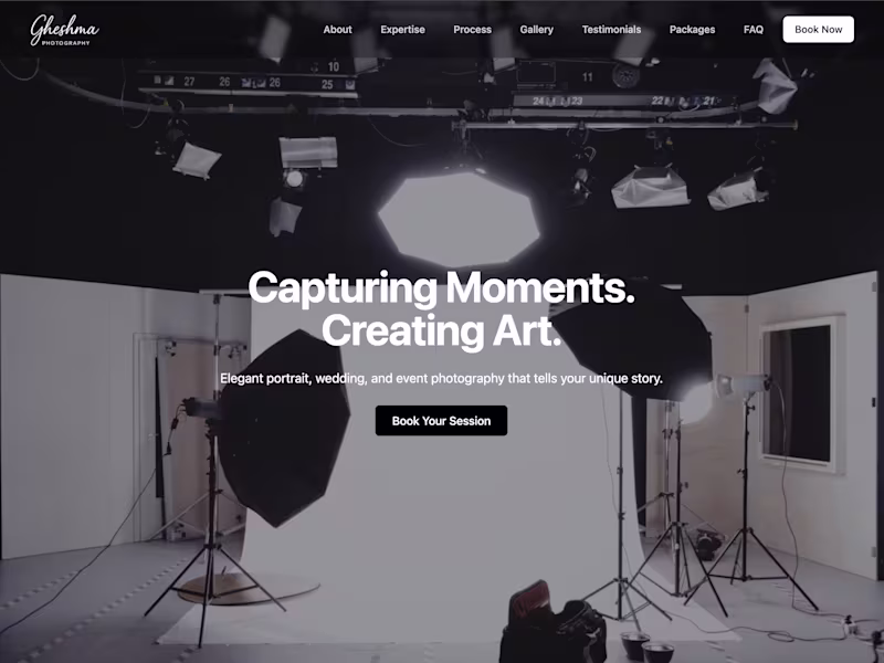 Cover image for Website for a professional photographer