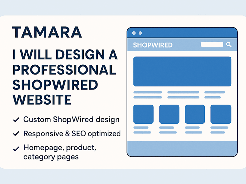Cover image for I will design a shopwired website or redesign your online store