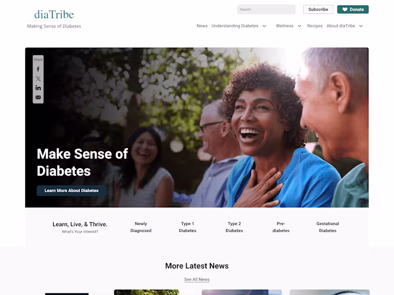 Cover image for DiaTribe Website Re-Design