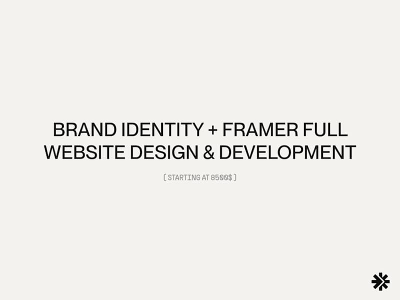 Cover image for Brand Identity + Framer Full Website Design & Development