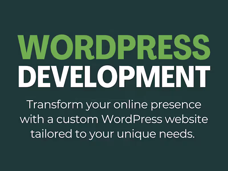 Cover image for Custom WordPress Website Design & Development