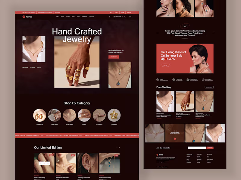 Cover image for Jewellery E-commerce Website Design