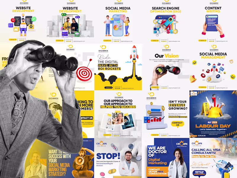 Cover image for Social Media Design & Brand Visual Strategy for Digibrex Agency