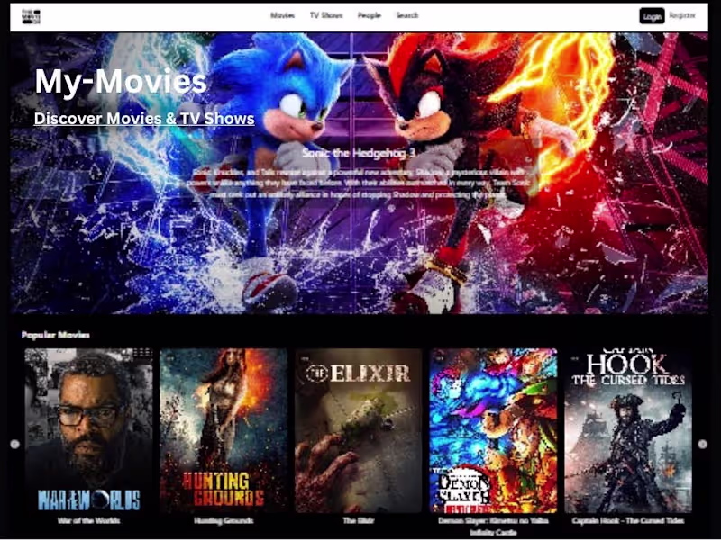 Cover image for Movie Discovery Web App A responsive frontend for browsing m...