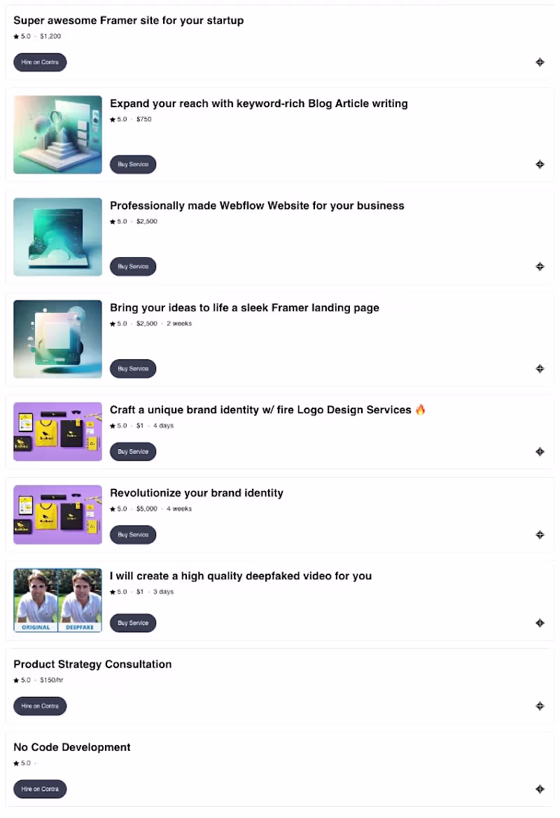 Cover image for Contra x Framer Services Component
