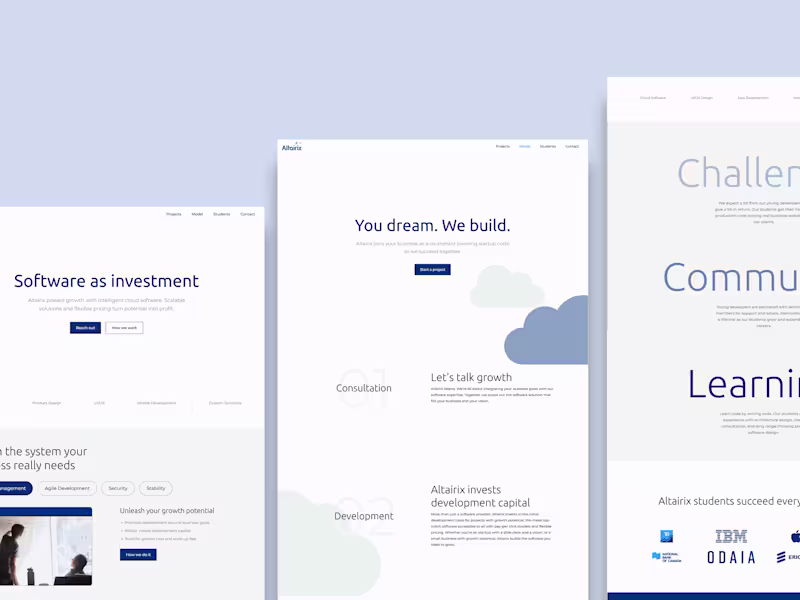 Cover image for Custom Cloud Software Website | Modern and Minimalist