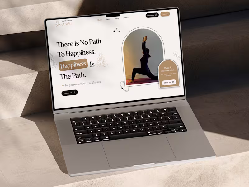 Cover image for Feel The Flow With Yoga website design