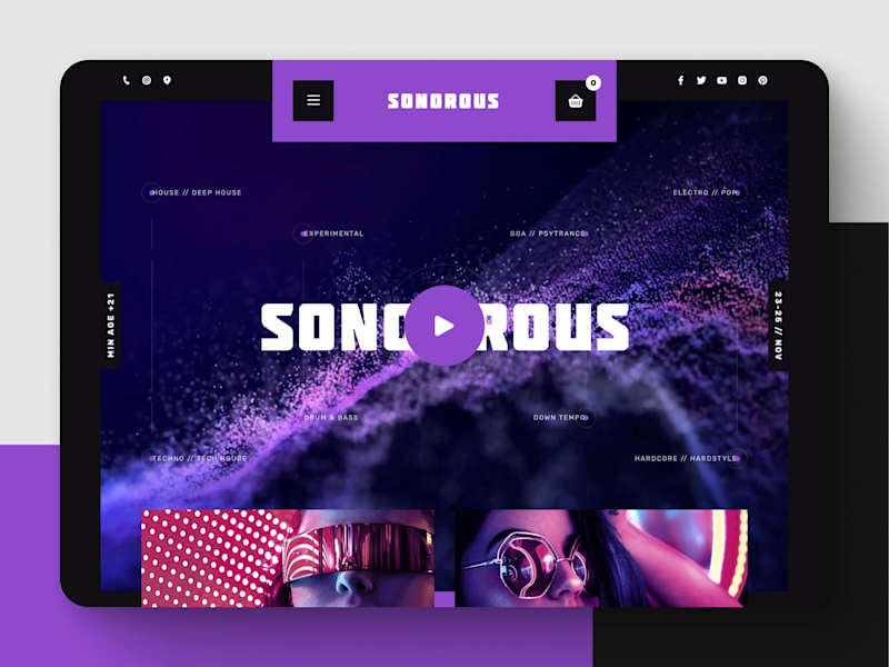 Cover image for SONOROUS: Music Festival Website Template