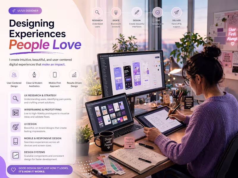 Cover image for Design Clean, Modern UI/UX for Web & AI Products