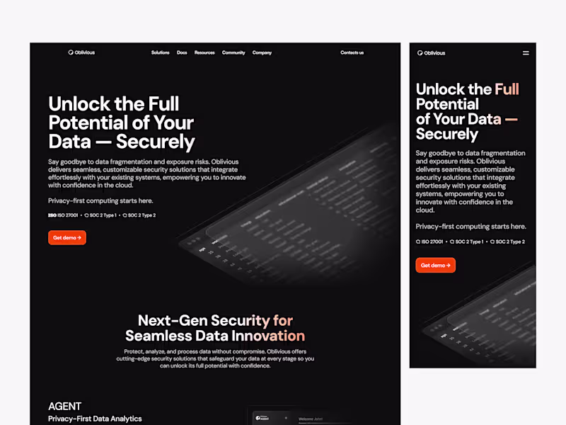 Cover image for Oblivious – Website Redesign