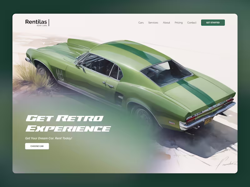 Cover image for Rentilas - Car Rental Concept - Hero section (Freebie)
