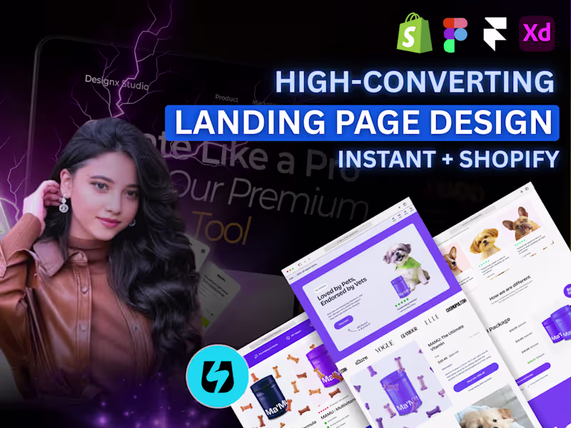 Cover image for Custom Shopify Landing Page Design | Built with Instant