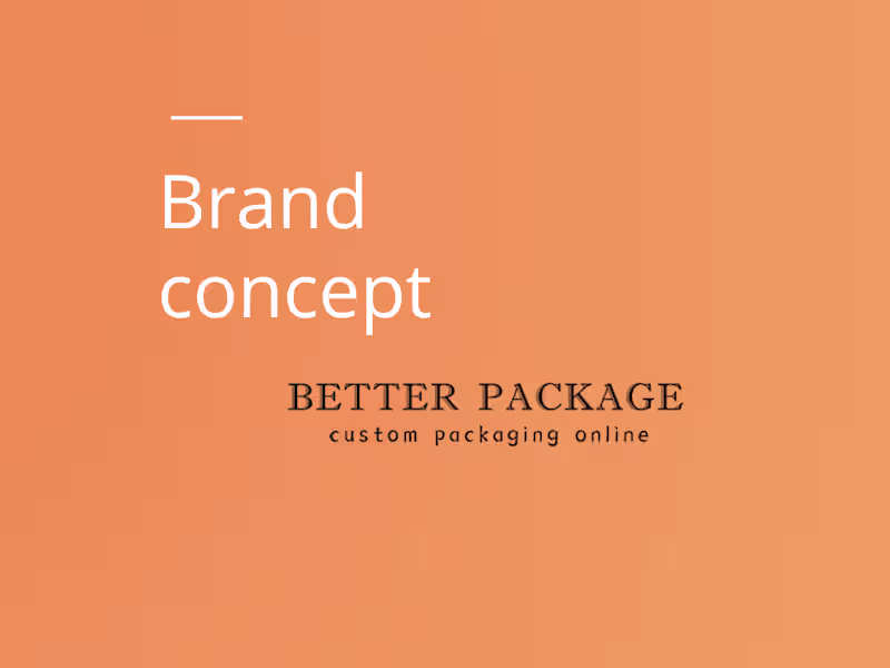 Cover image for Brand Concept: Better Package