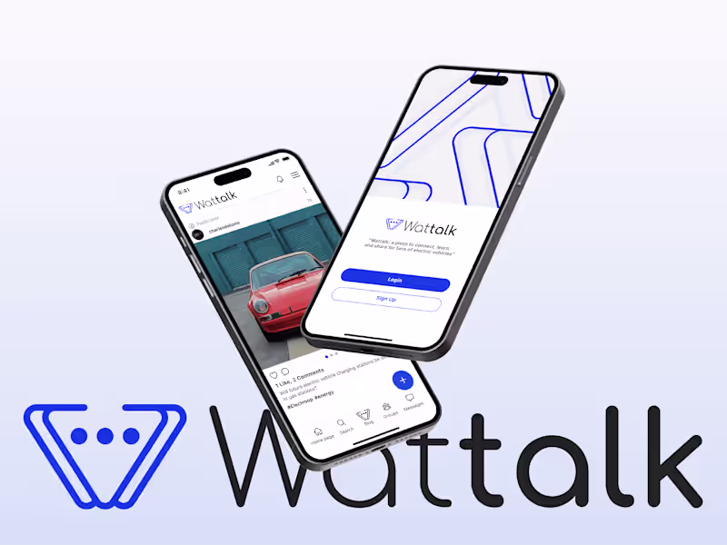 Cover image for Wattalk UI/UX Design 