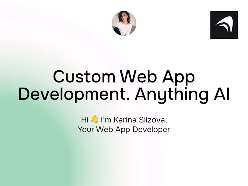 Cover image for Custom Web App Development. Anything AI
