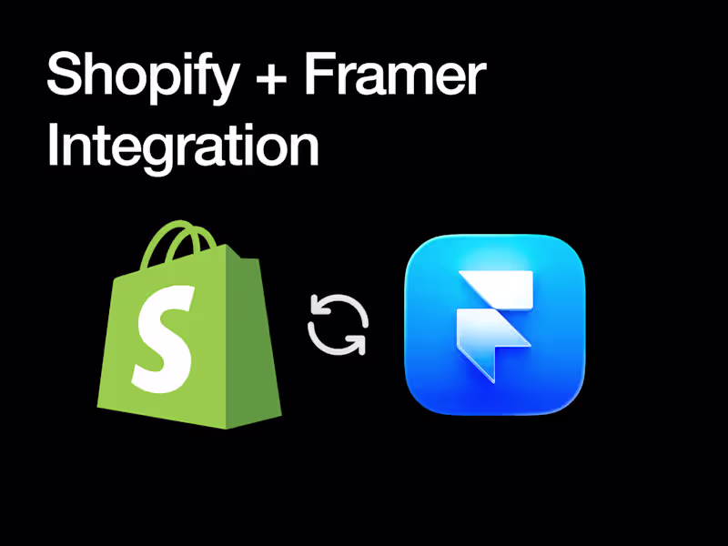 Cover image for Framer Shopify Integration