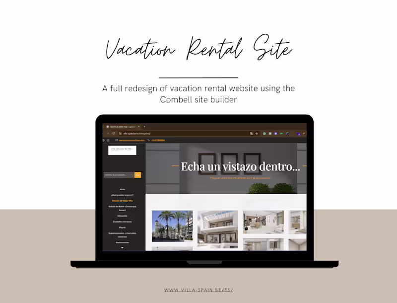 Cover image for Vacation Hotel Rental Website Redesign