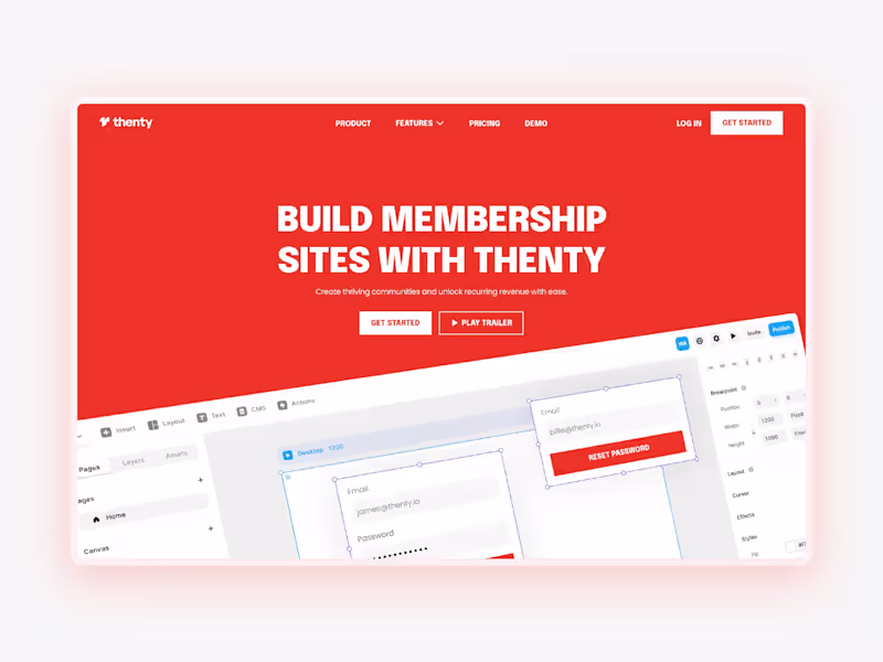 Cover image for Modular Landing Page System for Thenty
