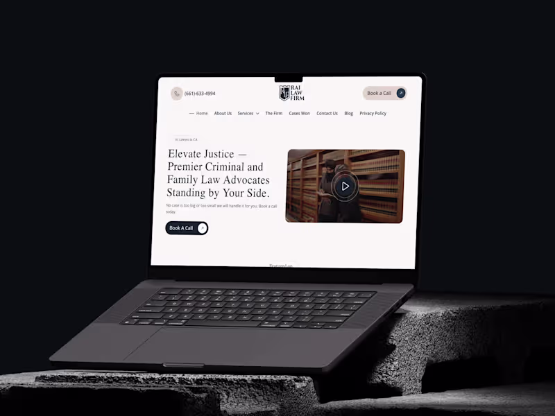 Cover image for ⚡️ UI/UX Design and Framer Development for Rai Law Firm