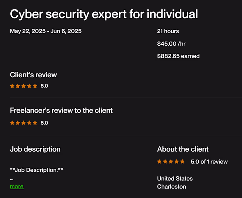 Cover image for Completed a cybersecurity engagement delivering timely, well...
