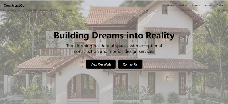 Cover image for A Construction Company site