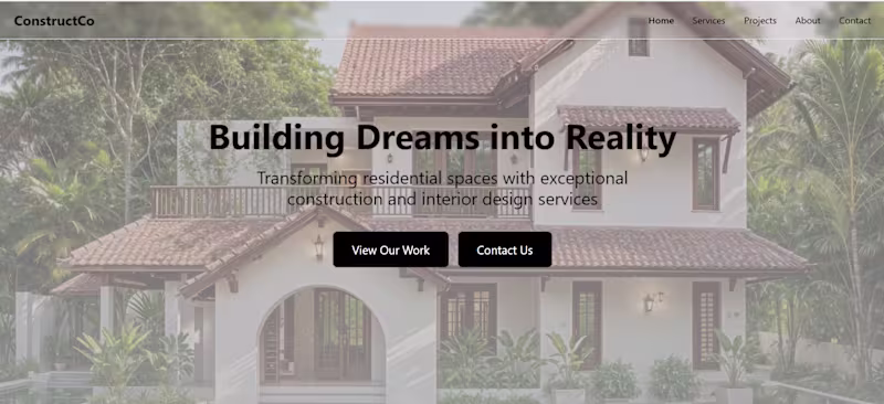 Cover image for A Construction Company site