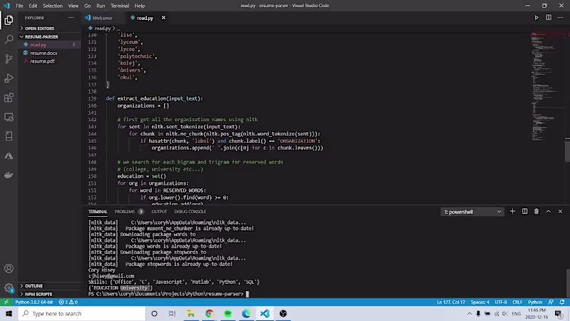 Cover image for Resume Parser With Python - YouTube