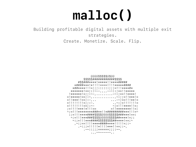 Cover image for malloc() - Digital Product Studio