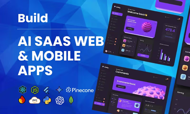 Cover image for AI Website, Mobile apps, Saas platforms and intelligent chatbots