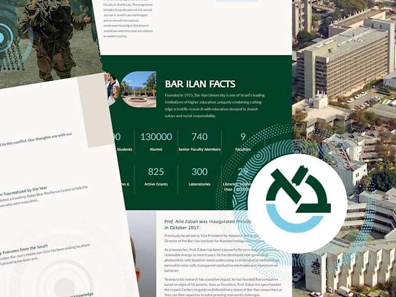 Cover image for Brochure website design and build - British Friends of Bar-Ilan