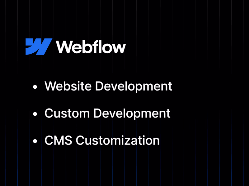Cover image for Custom Webflow Website Design & Development