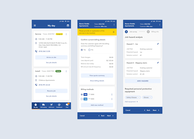Cover image for Mobile app for tech issues on-site handling